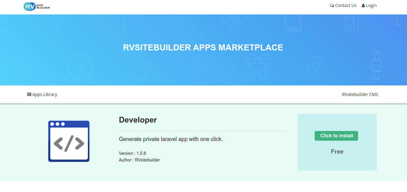 RVsitebuilder App Marketplace